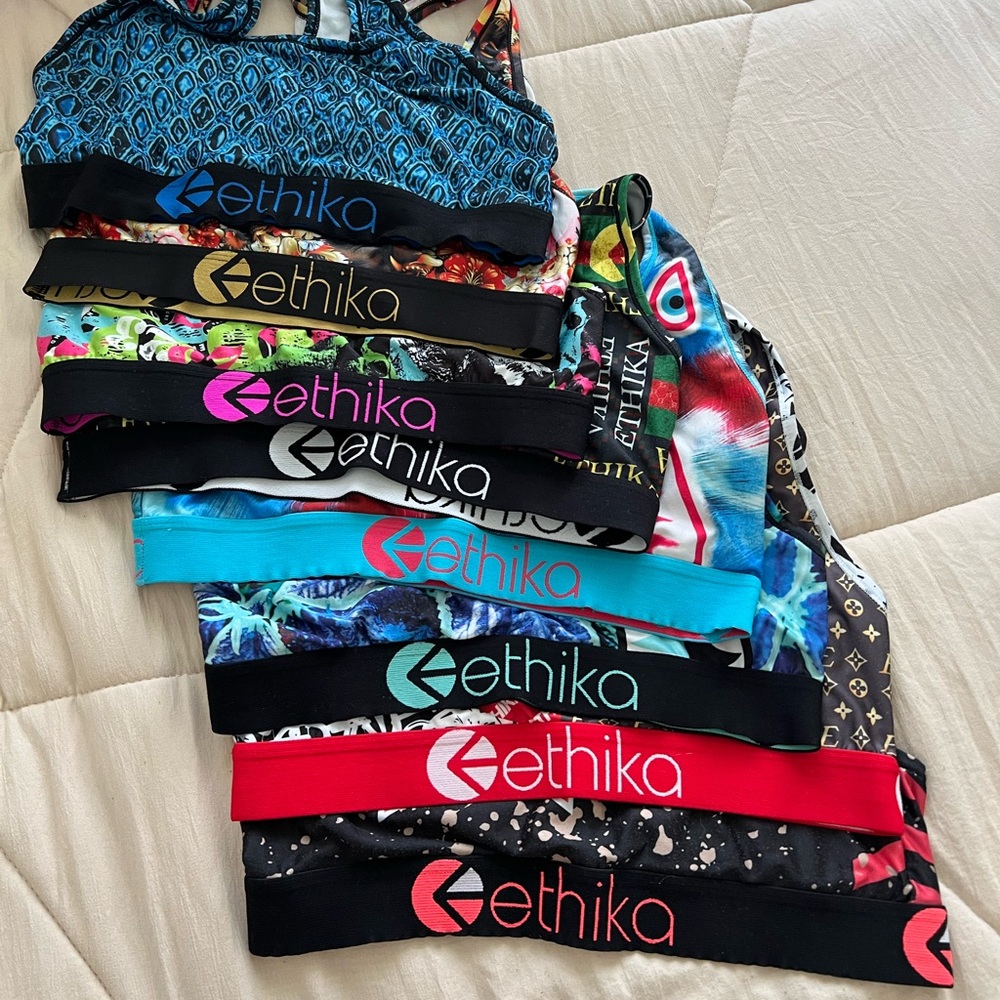 8 USED ethika sports bras